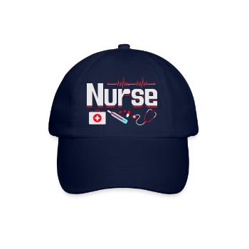 Pflegekraft Krankenpflege Krankenschwester - Baseballkappe - Blau/Blau - Vorne