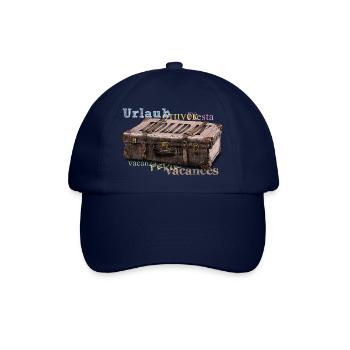 Vintage Koffer mit Reisewortschatz - Baseballkappe - Blau/Blau - Vorne