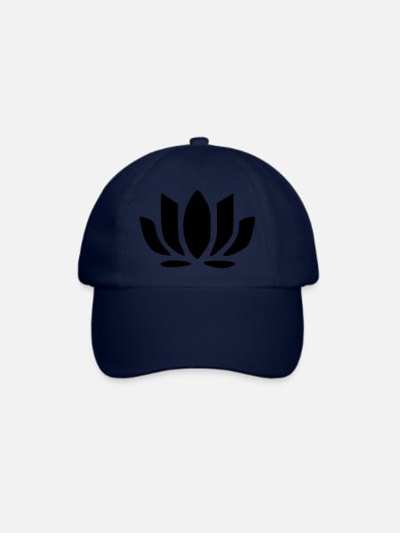 Lotusblume Lotusblüte Blumen Symbole schwarz - Baseballkappe - Blau/Blau