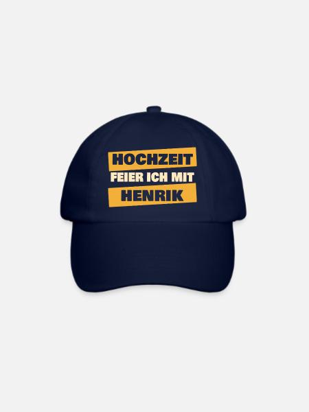 Geschenk für Henrik - Baseballkappe - Blau/Blau
