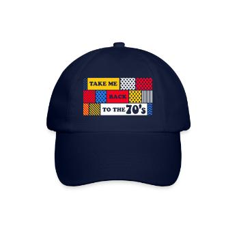 70er Jahre Grafik - Baseballkappe - Blau/Blau - Vorne