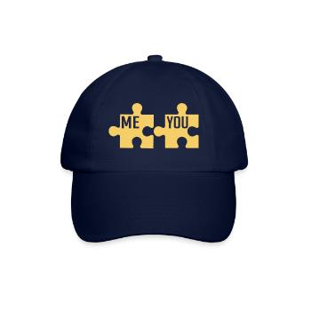 ICH DU | PUZZLE | PAAR - Baseballkappe - Blau/Blau - Vorne
