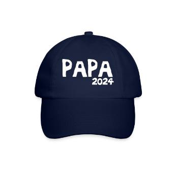 Papa 2024 Künftiger Papa 2024 - Baseballkappe - Blau/Blau - Vorne