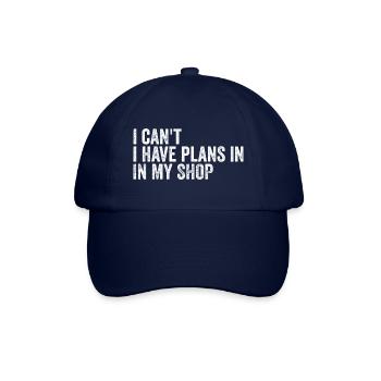 Ich kann nicht, ich habe Pläne im Shop - Baseballkappe - Blau/Blau - Vorne