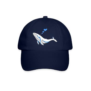 Cooler Wal Fisch - Walfisch - Wal Fisch - Baseballkappe - Blau/Blau - Vorne