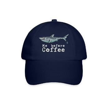 Ich vor dem Kaffee, ich vor meinem Kaffee. - Baseballkappe - Blau/Blau - Vorne