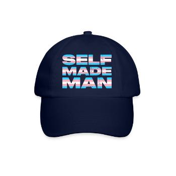 Selfmade Man Transgender LGBTQ CSD Pride - Baseballkappe - Blau/Blau - Vorne