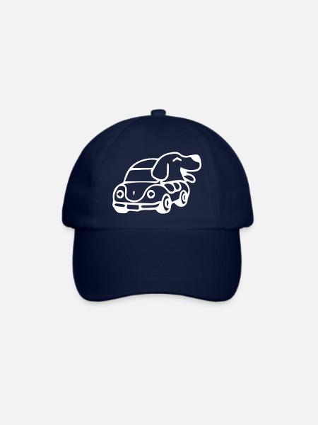 dog driving - Baseballkappe - Blau/Blau