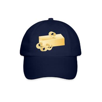 cremefarbene zart schimmernde Butter mit Röllchen - Baseballkappe - Blau/Blau - Vorne