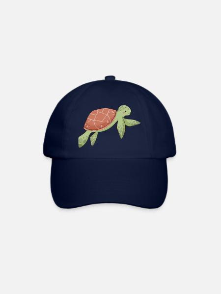 Schildkröte - Baseballkappe - Blau/Blau