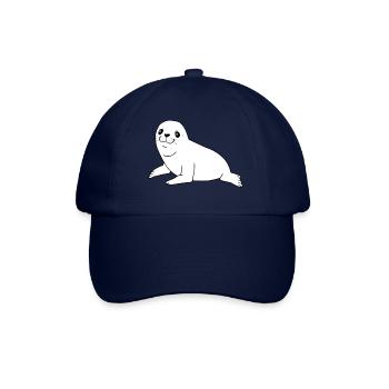 Robbe Seehund Robben Seehunde - Baseballkappe - Blau/Blau - Vorne