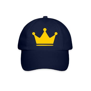  Krone gelb Geburtstag Geschenk Birthday - Baseballkappe - Blau/Blau - Vorne