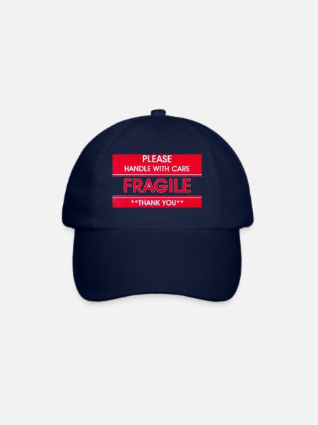 zerbrechlich zerbrechlich diese Seite nach oben - Baseballkappe - Blau/Blau