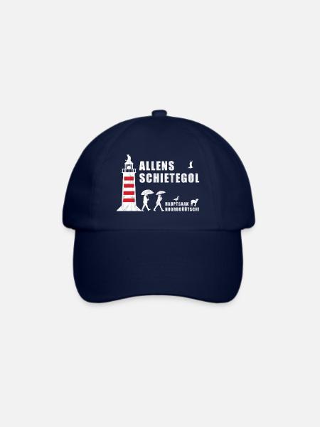 Allens Schietegol | Plattdeutsch Norddeutsch Moin - Baseballkappe - Blau/Blau