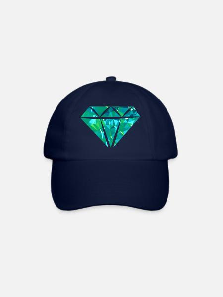 Diamond (Low Poly) - Baseballkappe - Blau/Blau