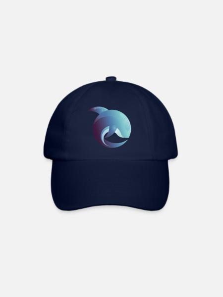 Dolphin forever blue / Delfine Illustration - Baseballkappe - Blau/Blau