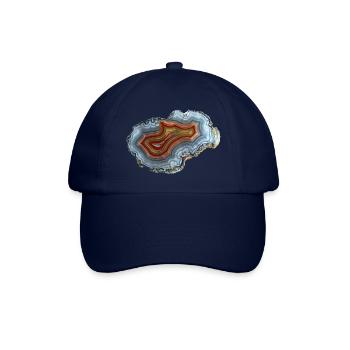 Achat Mineral Quarz Druse Geologie Schmuckstein - Baseballkappe - Blau/Blau - Vorne