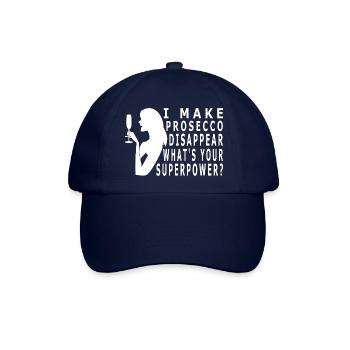 I make prosecco disappear what's your superpower - Baseballkappe - Blau/Blau - Vorne
