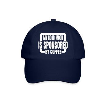 coffee lovers happy coffee and dog quote - Baseballkappe - Blau/Blau - Vorne