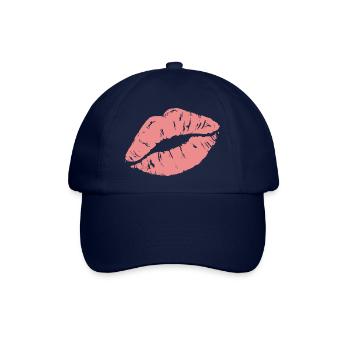 Print "Kiss My Lips" - Baseballkappe - Blau/Blau - Vorne