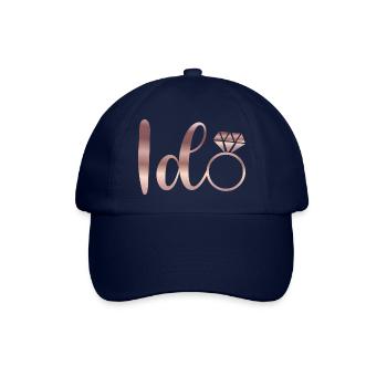 I Do | Bride Shirt - Baseballkappe - Blau/Blau - Vorne