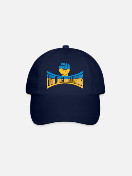 fight like ukrainians Zitat - Baseballkappe - Blau/Blau