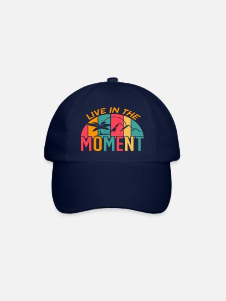 Live in the Moment - Baseballkappe - Blau/Blau