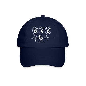 Dad EST 2003 Herzschlag - Baseballkappe - Blau/Blau - Vorne