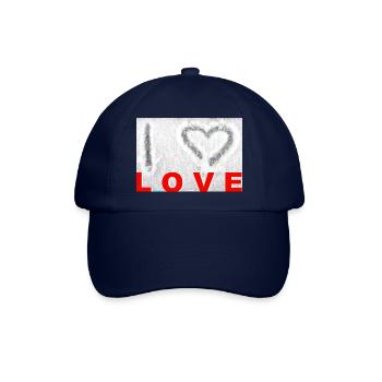 ZoffArt I love LOVE - Baseballkappe - Blau/Blau - Vorne