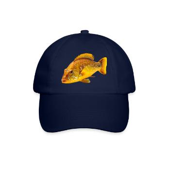 Der Leopardkorallenfisch lebt im Pazifischen Ozean - Baseballkappe - Blau/Blau - Vorne