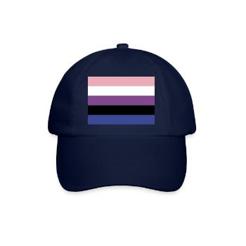 Genderfluid Pride Flag - Baseballkappe - Blau/Blau - Vorne