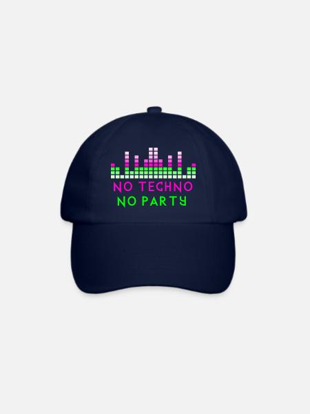 Kein Techno-Zitat - Baseballkappe - Blau/Blau