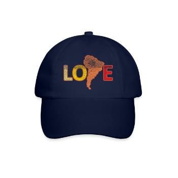 Love South America jaguar and crocodile - Baseballkappe - Blau/Blau - Vorne