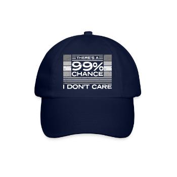 Es gibt eine 99-prozentige Chance, dass es mir egal ist, lustig - Baseballkappe - Blau/Blau - Vorne