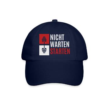 nicht warten starten 2 - Baseballkappe - Blau/Blau - Vorne