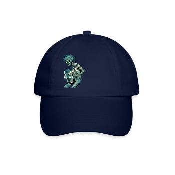 Akkordeonspieler singt mit Herz und Seele - Baseballkappe - Blau/Blau - Vorne
