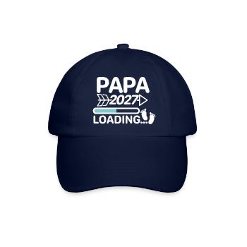 Ich werde Papa 2027 Babyfüße - Baseballkappe - Blau/Blau - Vorne