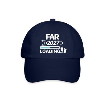 Far 2027- Papa 2027 Schwedisch - Baseballkappe - Blau/Blau - Vorne