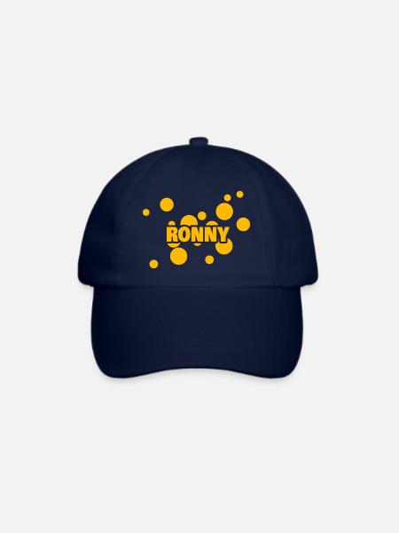 Ronny als Vorname - Baseballkappe - Blau/Blau