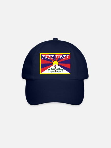 Free Tibet - Baseballkappe - Blau/Blau