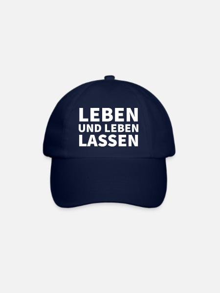 Leben und Leben lassen - Baseballkappe - Blau/Blau
