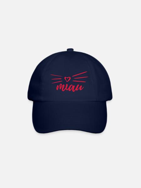 miau - Baseballkappe - Blau/Blau