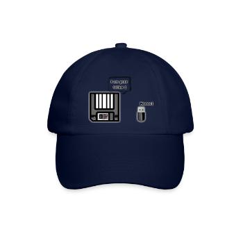 Diskette auf USB-Stick - Baseballkappe - Blau/Blau - Vorne