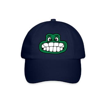 frosch kroete grosser mund gesicht augen kopf zaeh - Baseballkappe - Blau/Blau - Vorne