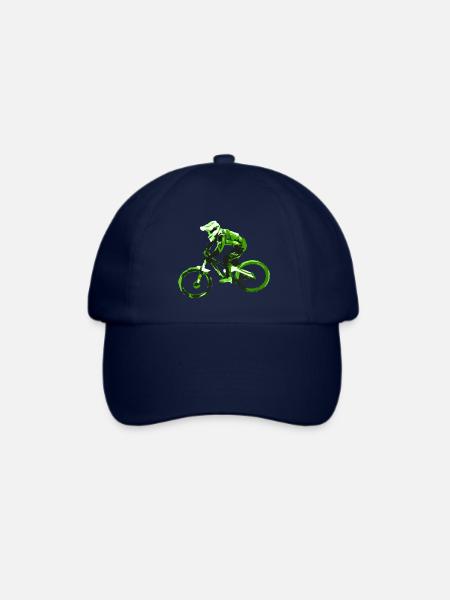 Mountainbike MTB bergab - Baseballkappe - Blau/Blau