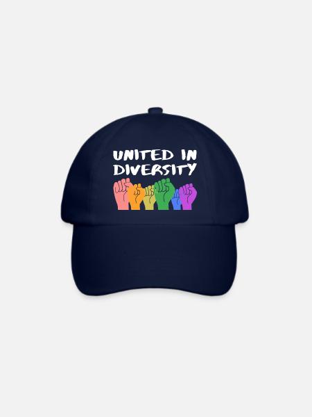 United in diversity Geschenk - Baseballkappe - Blau/Blau