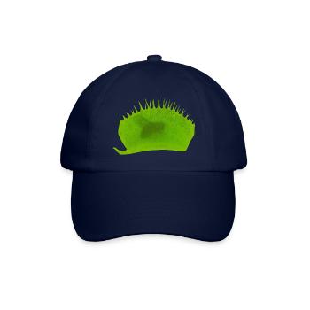 Venusfliegenfalle mit Fliege - Baseballkappe - Blau/Blau - Vorne