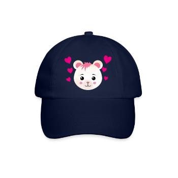 Bär Herzen süss - Baseballkappe - Blau/Blau - Vorne