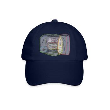 1280px Geistiges Eigentum und Wettbewerbsrecht svg - Baseballkappe - Blau/Blau - Vorne
