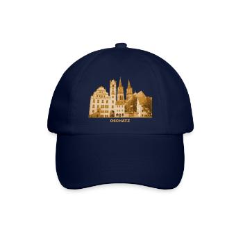 Oschatz Rathaus Kirche St. Aegidien Sachsen - Baseballkappe - Blau/Blau - Vorne